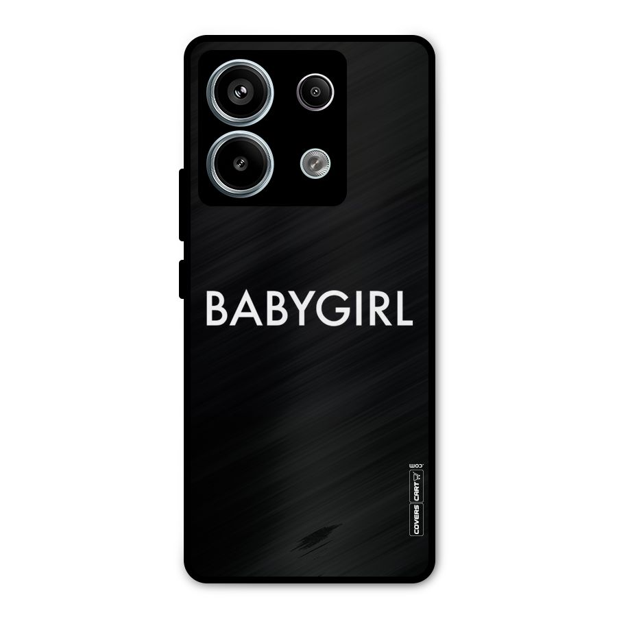 Baby Girl Metal Back Case for Redmi Note 13 Pro 5G