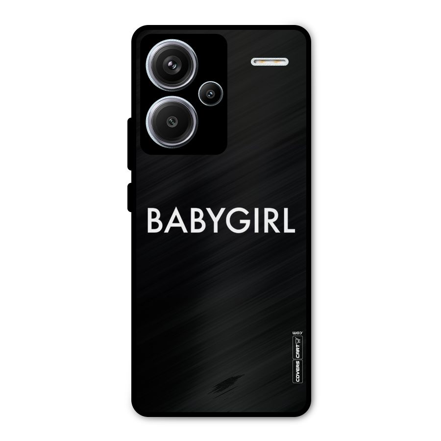Baby Girl Metal Back Case for Redmi Note 13 Pro Plus