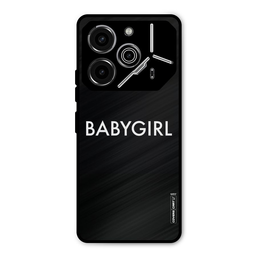 Baby Girl Metal Back Case for Tecno Pova 6 Pro