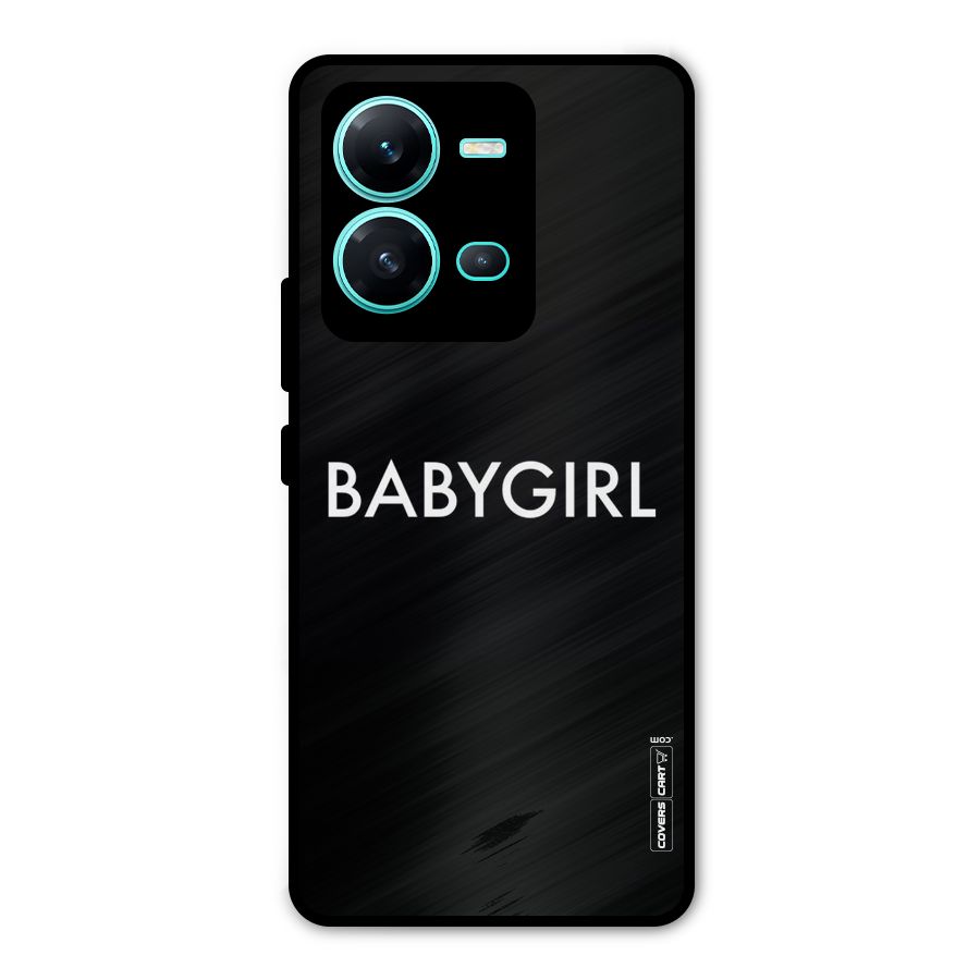 Baby Girl Metal Back Case for Vivo V25