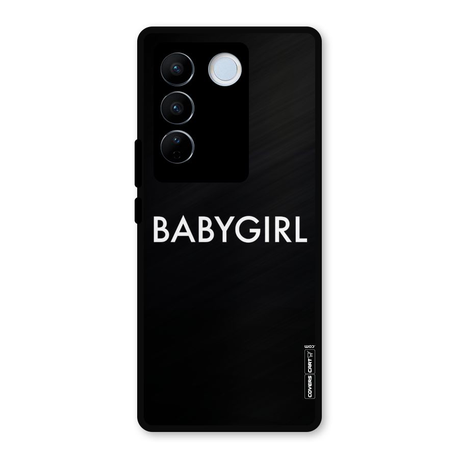 Baby Girl Metal Back Case for Vivo V27