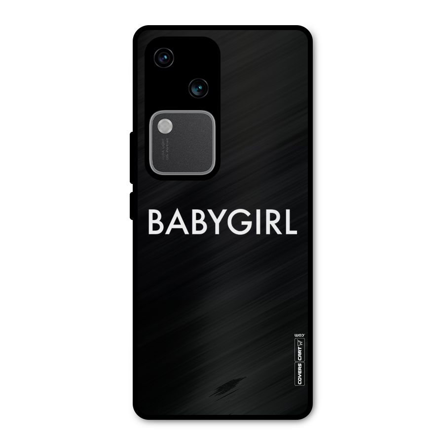 Baby Girl Metal Back Case for Vivo V30 Pro