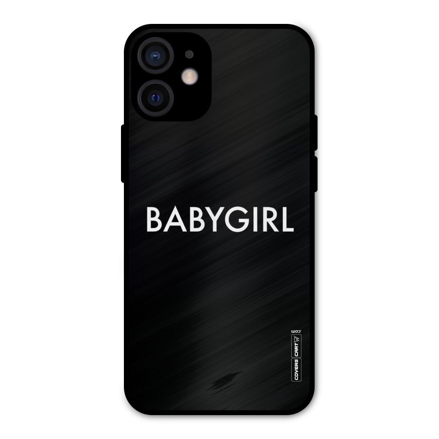 Baby Girl Metal Back Case for iPhone 12 Mini