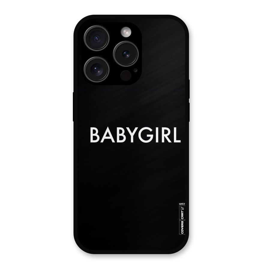 Baby Girl Metal Back Case for iPhone 15 Pro