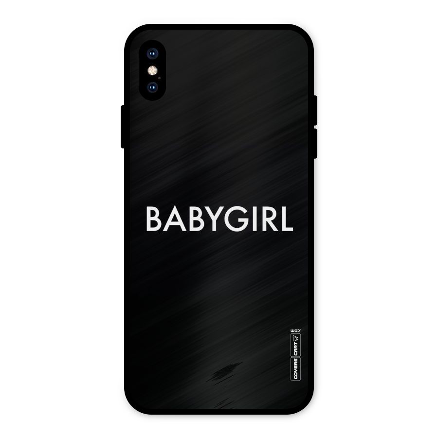 Baby Girl Metal Back Case for iPhone XS Max