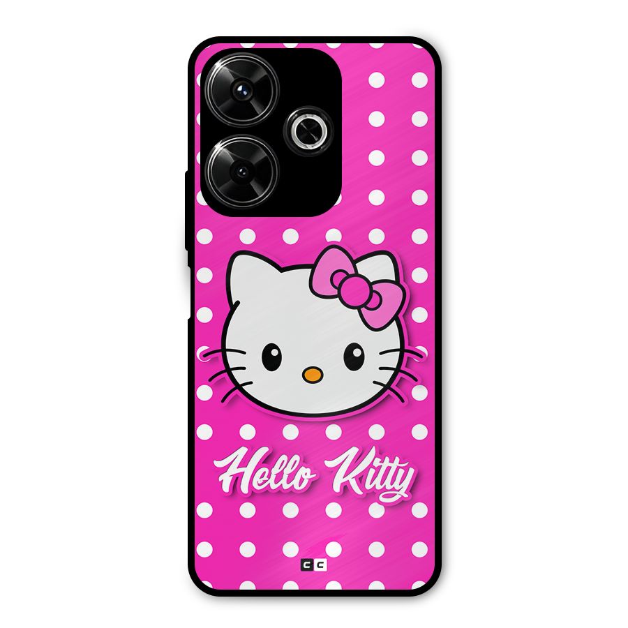 Baby Kitty Metal Back Case for Poco M6 Plus