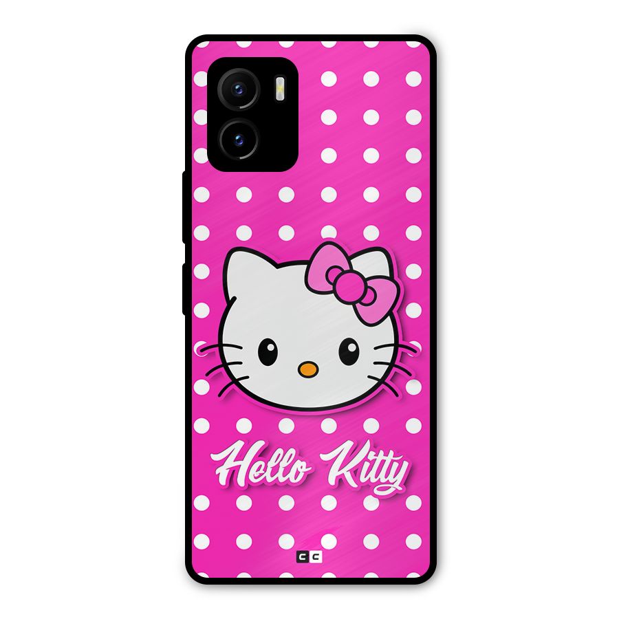 Baby Kitty Metal Back Case for Vivo Y15s