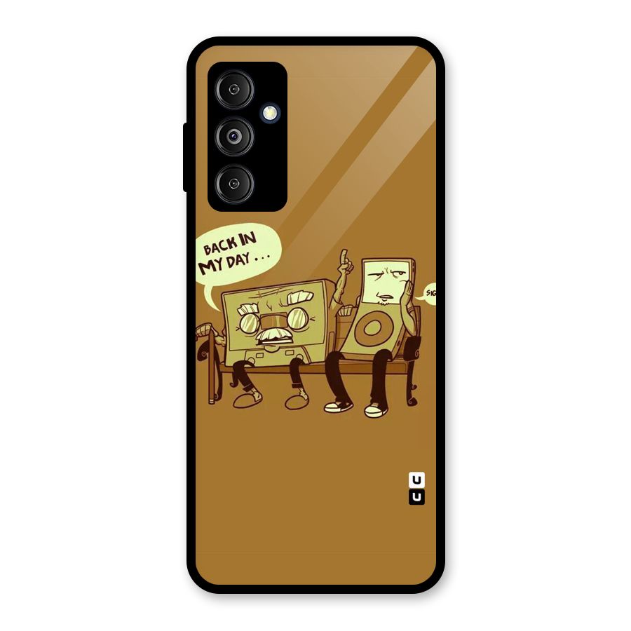 Back In Day Casette Glass Back Case for Galaxy M14 5G