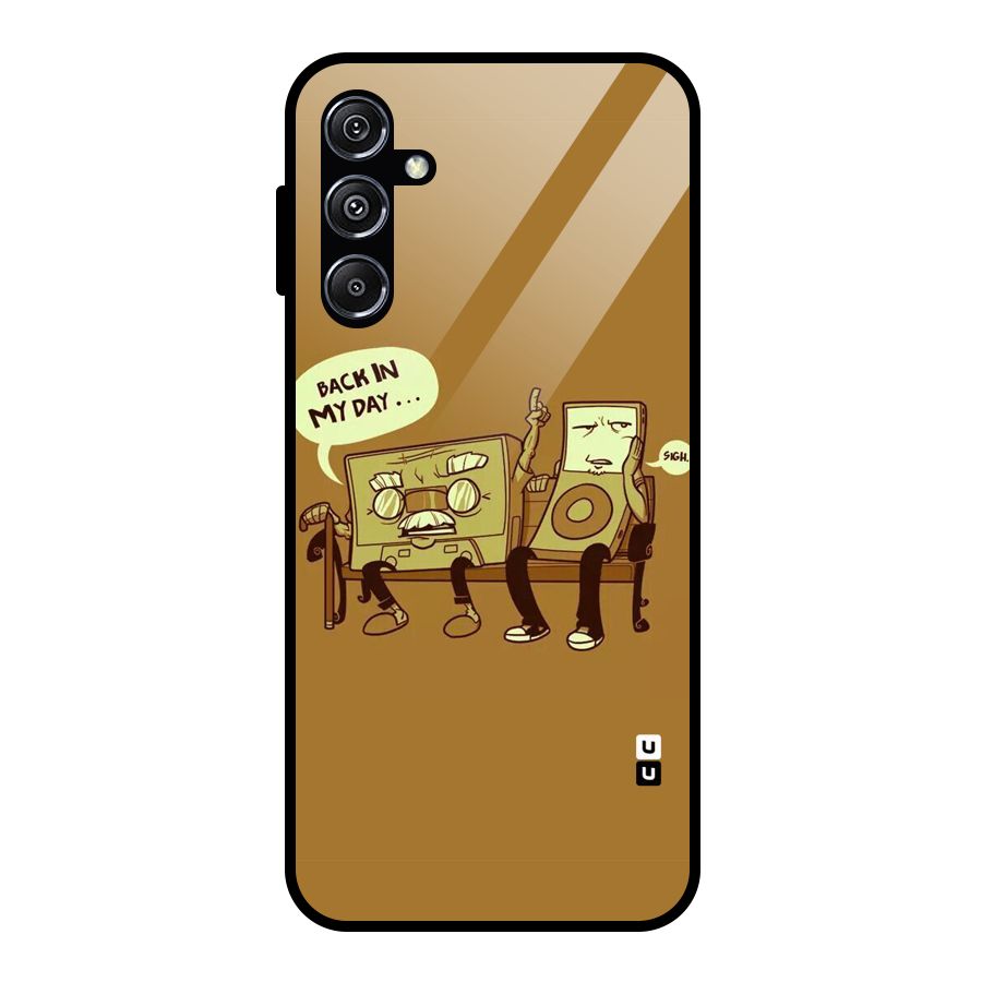 Back In Day Casette Glass Back Case for Galaxy M34 5G