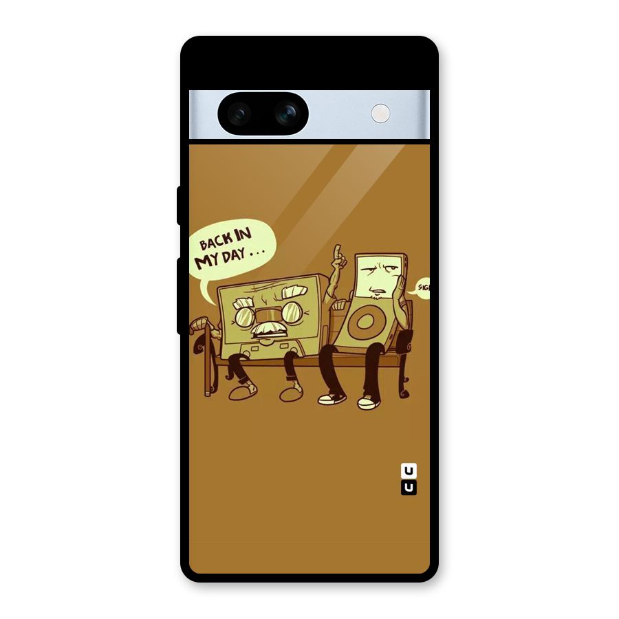 Back In Day Casette Glass Back Case for Google Pixel 7a