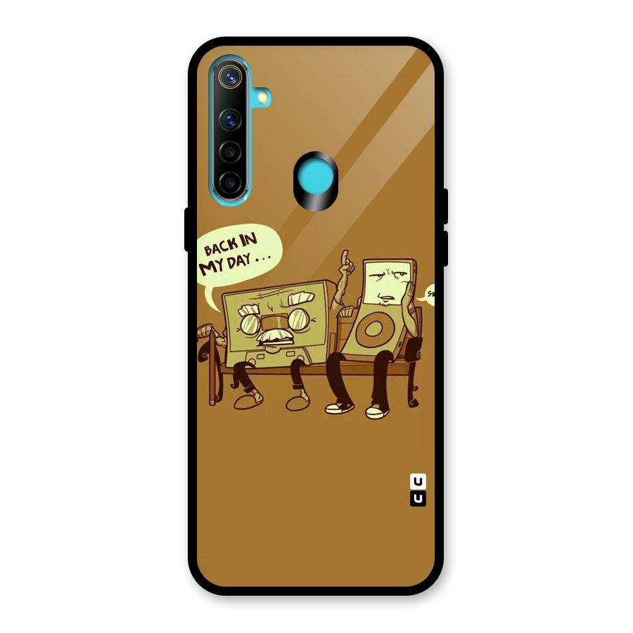 Back In Day Casette Glass Back Case for Realme 5i