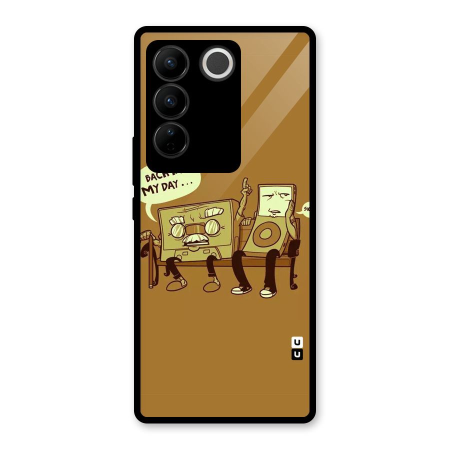 Back In Day Casette Glass Back Case for Vivo V27