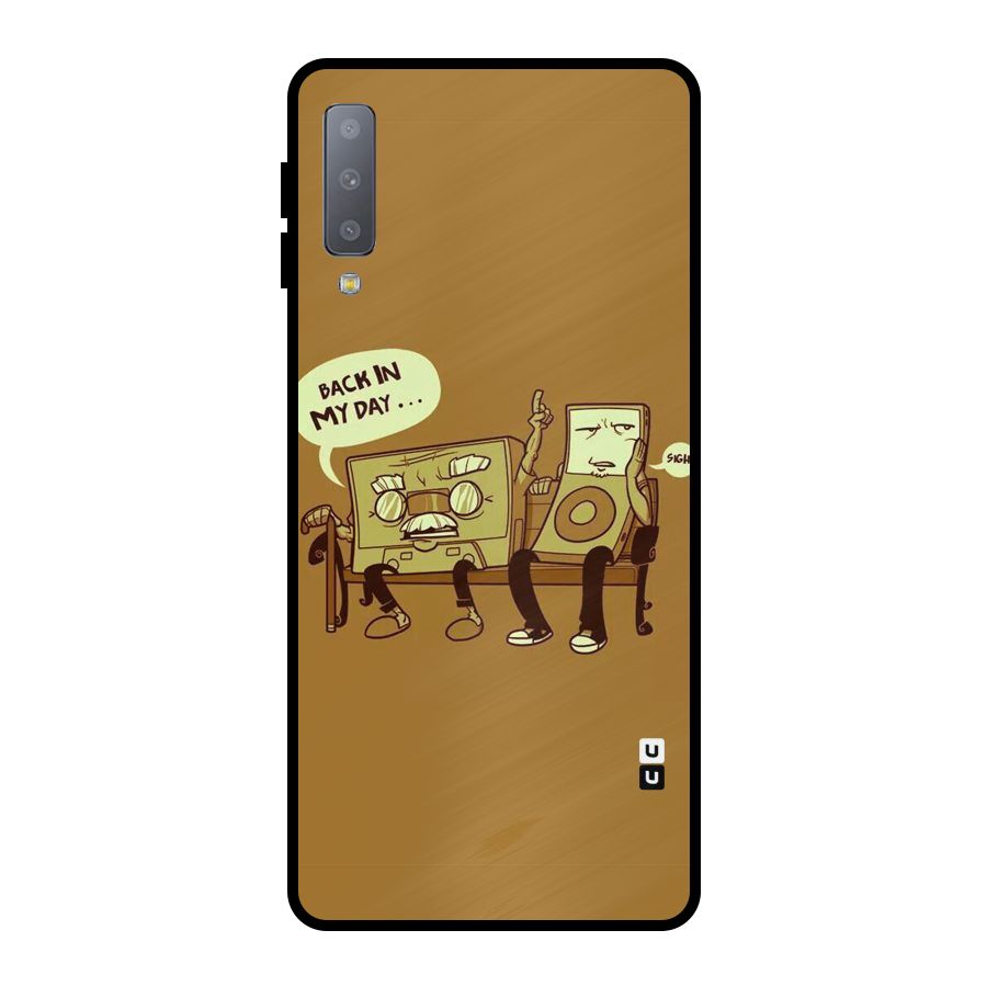 Back In Day Casette Metal Back Case for Galaxy A7 (2018)