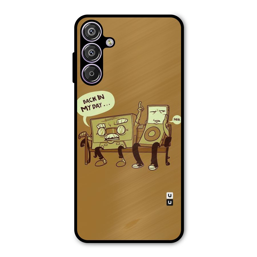 Back In Day Casette Metal Back Case for Galaxy F15
