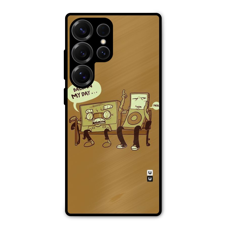 Back In Day Casette Metal Back Case for Galaxy S25 Ultra