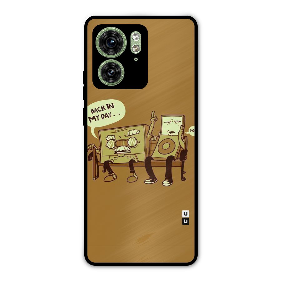 Back In Day Casette Metal Back Case for Motorola Edge 40 5G
