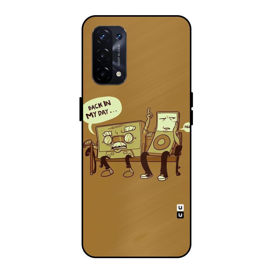 Back In Day Casette Metal Back Case for Oppo A74 5G