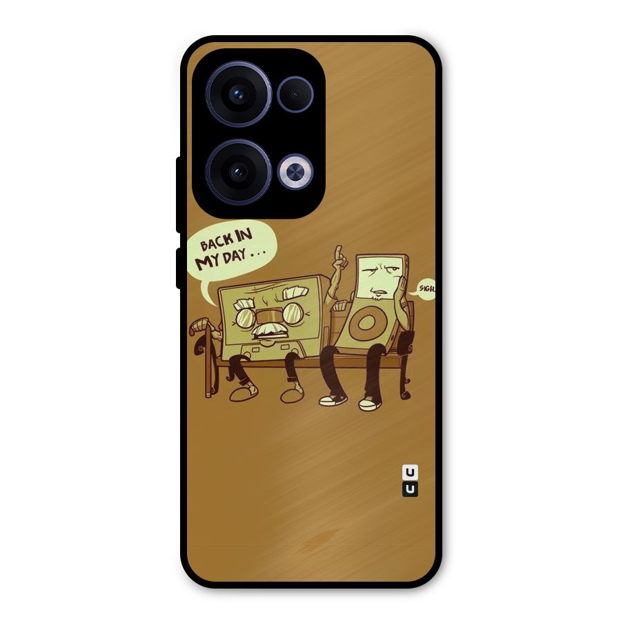 Back In Day Casette Metal Back Case for Oppo Reno13