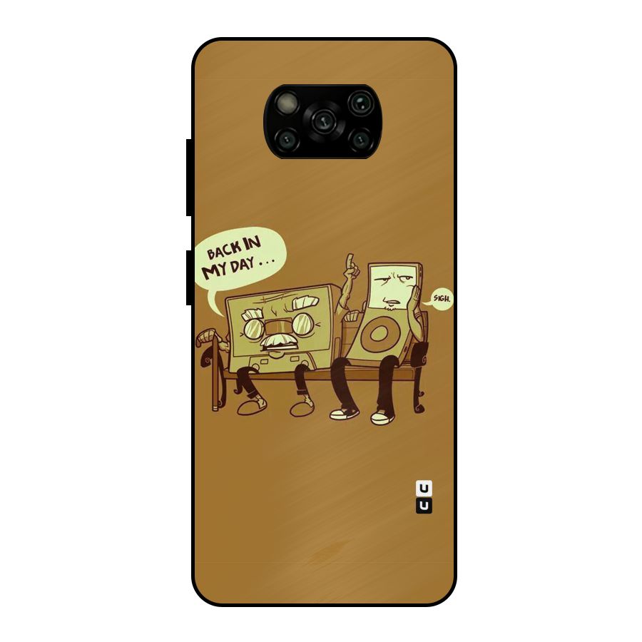 Back In Day Casette Metal Back Case for Poco X3
