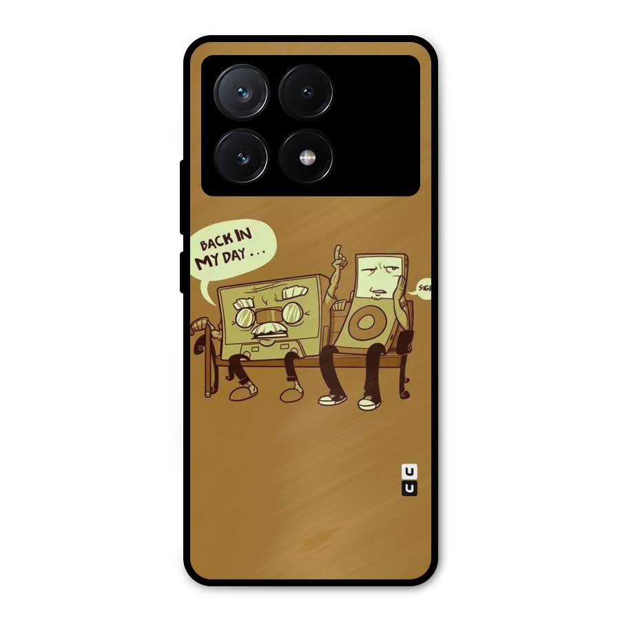 Back In Day Casette Metal Back Case for Poco X6 Pro