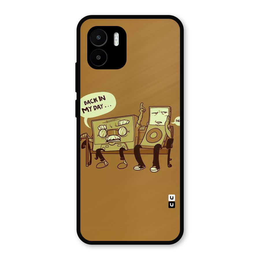 Back In Day Casette Metal Back Case for Redmi A2