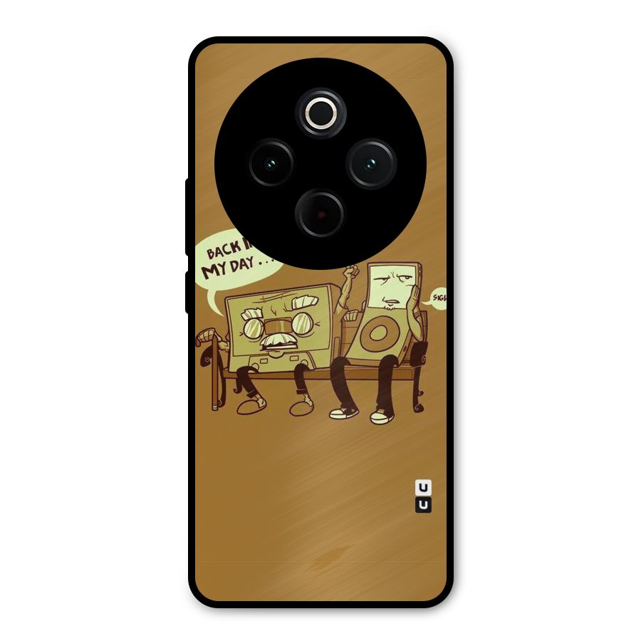 Back In Day Casette Metal Back Case for Vivo T4