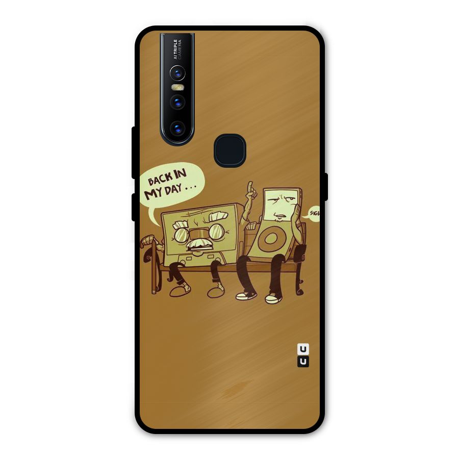 Back In Day Casette Metal Back Case for Vivo V15