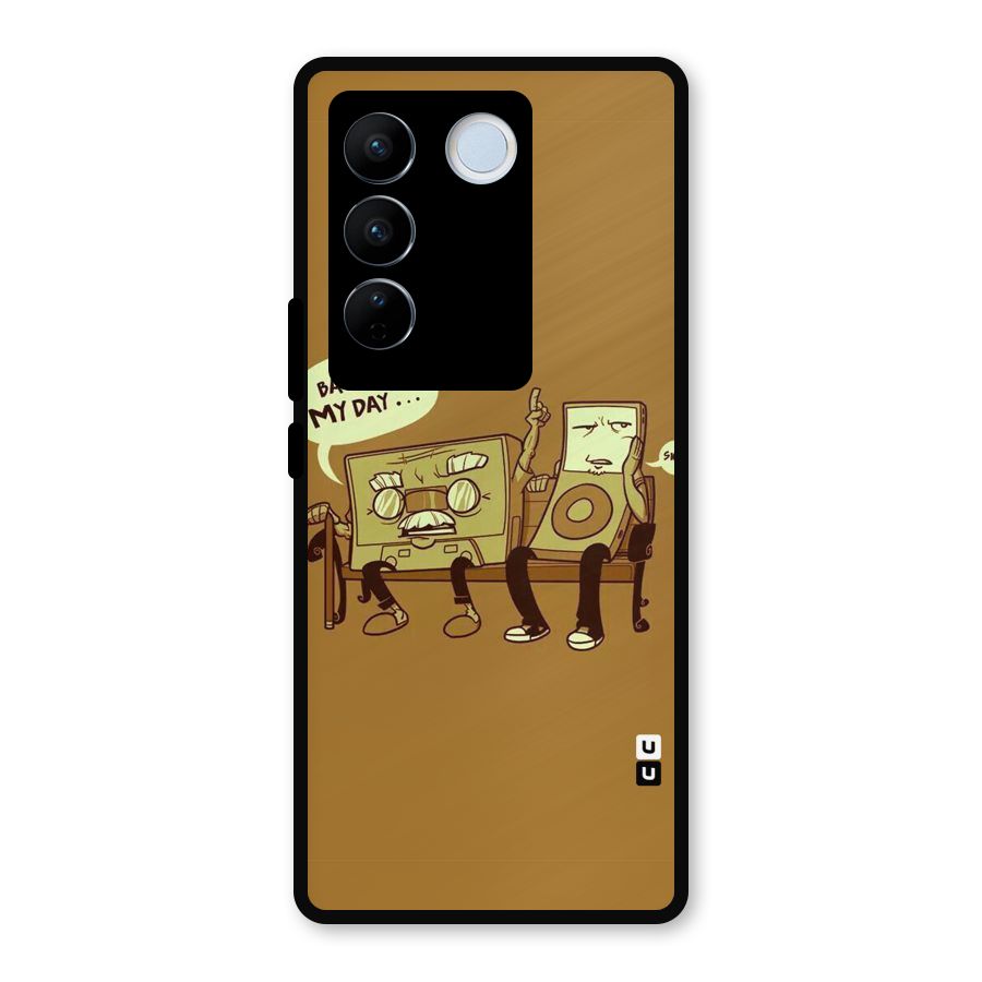 Back In Day Casette Metal Back Case for Vivo V27