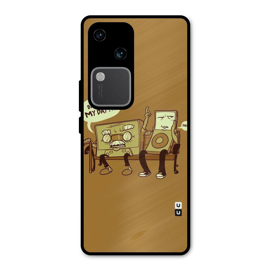 Back In Day Casette Metal Back Case for Vivo V30