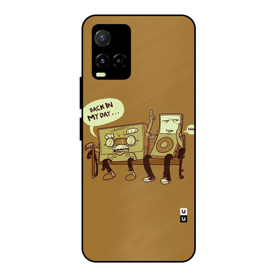 Back In Day Casette Metal Back Case for Vivo Y21T