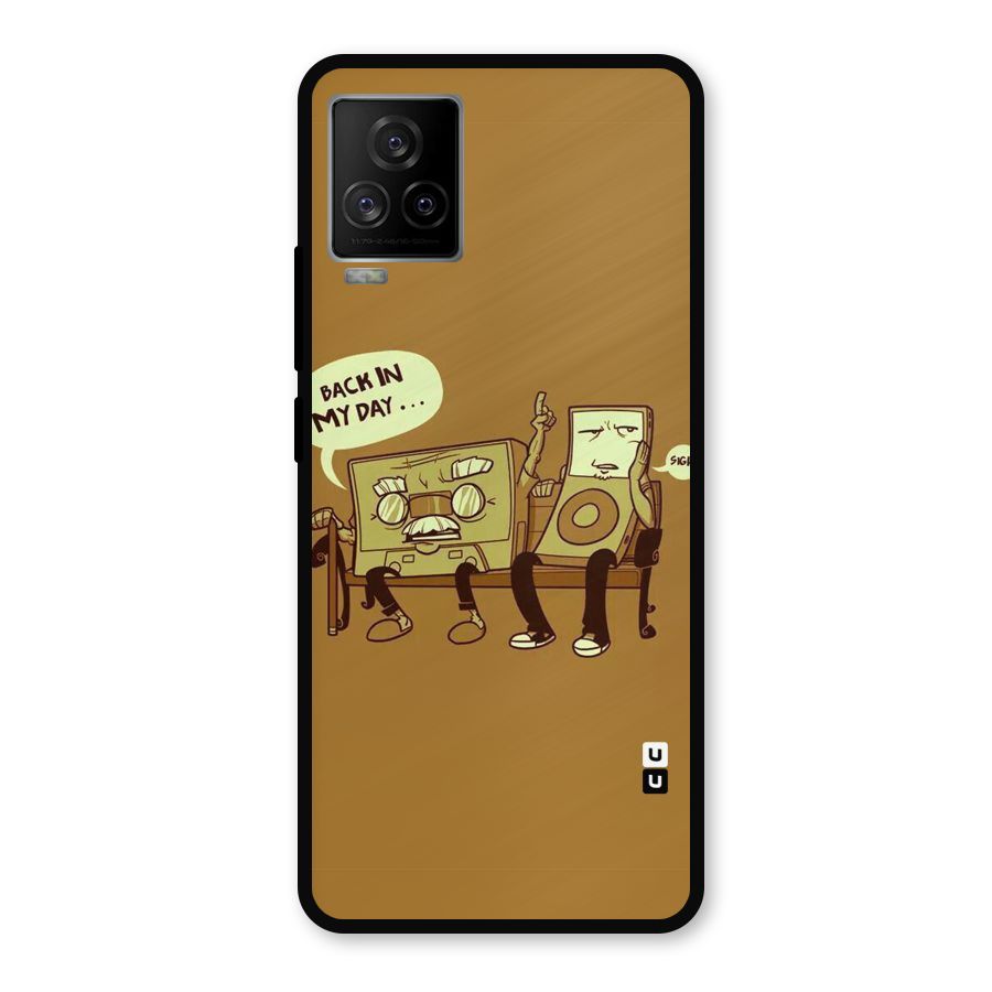 Back In Day Casette Metal Back Case for iQOO 7 Legend 5G