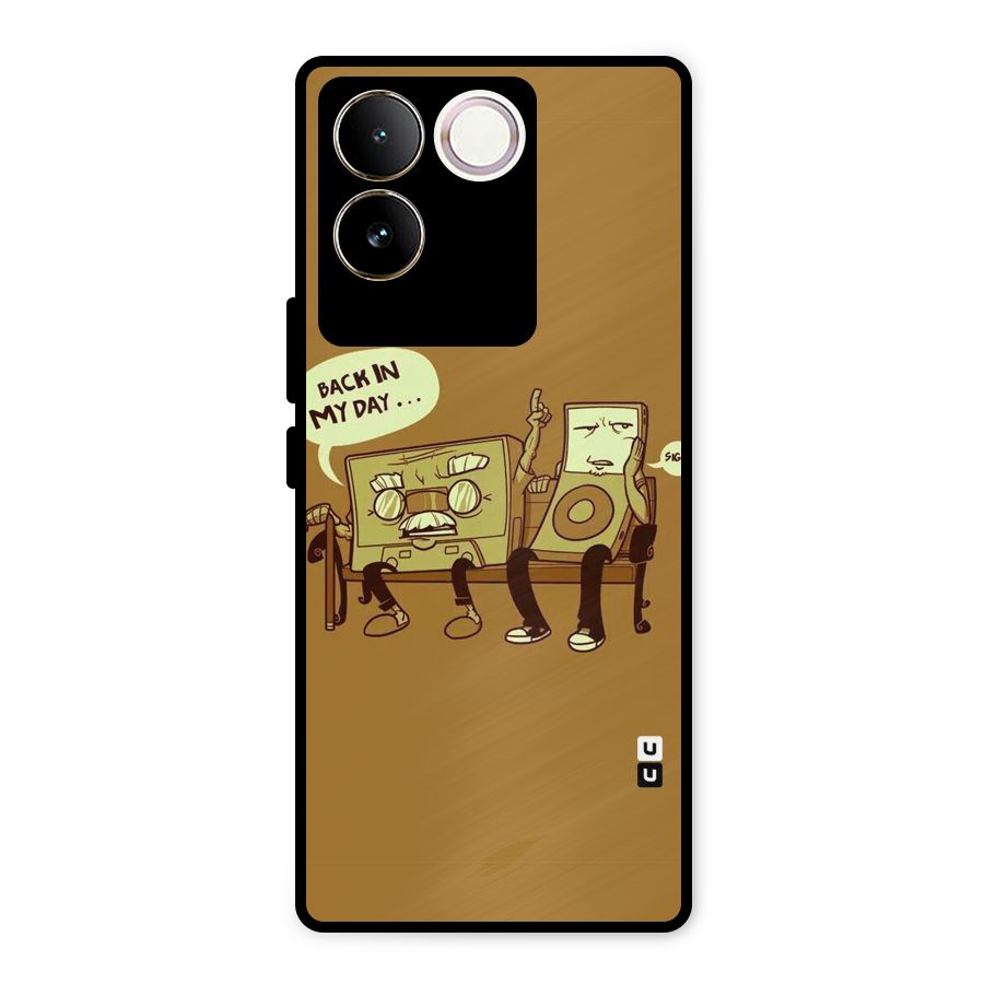 Back In Day Casette Metal Back Case for iQOO Z7 Pro