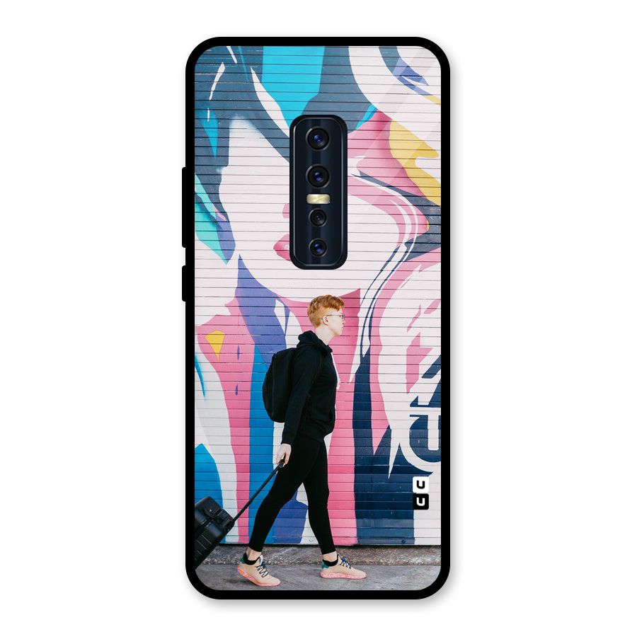 Backpacker Glass Back Case for Vivo V17 Pro