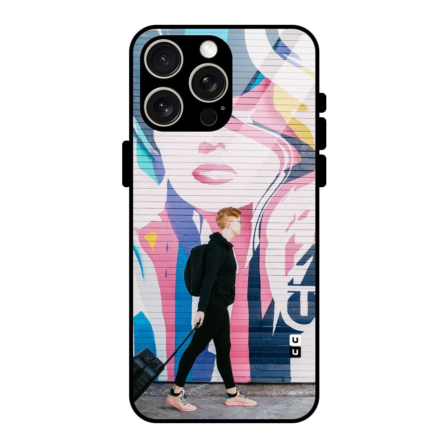 Backpacker Glass Back Case for iPhone 15 Pro Max