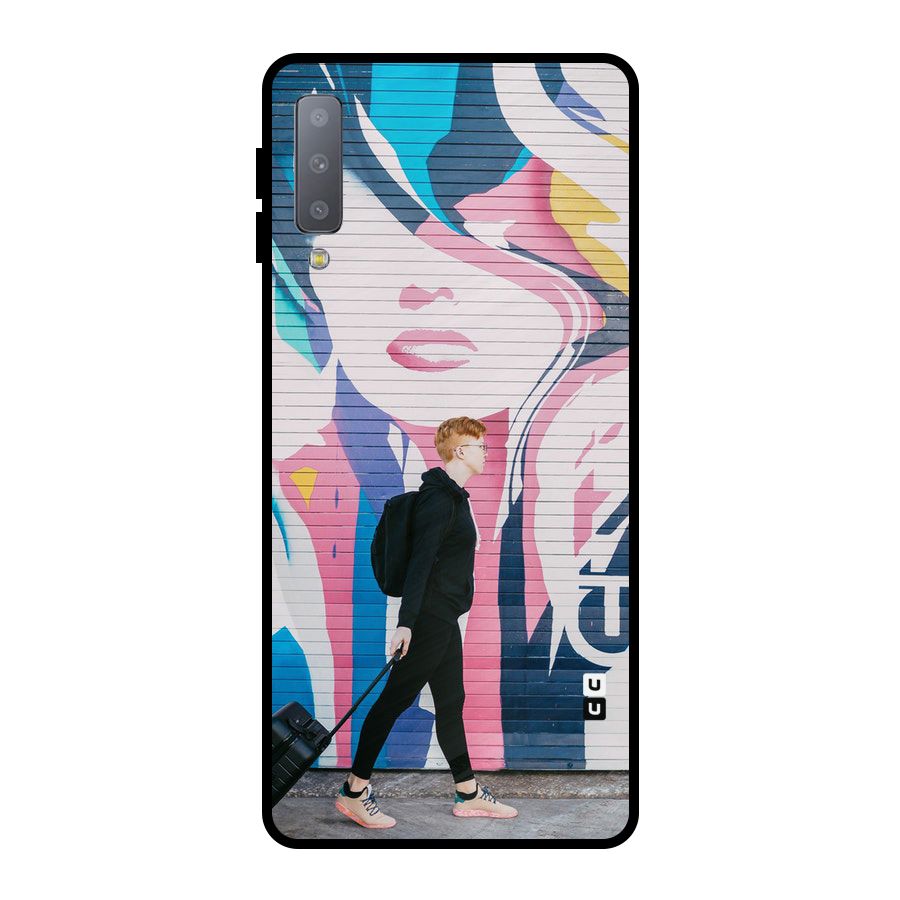 Backpacker Metal Back Case for Galaxy A7 (2018)