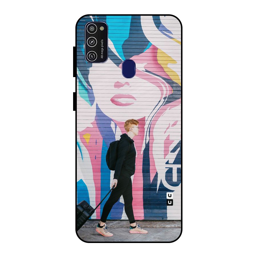 Backpacker Metal Back Case for Galaxy M21
