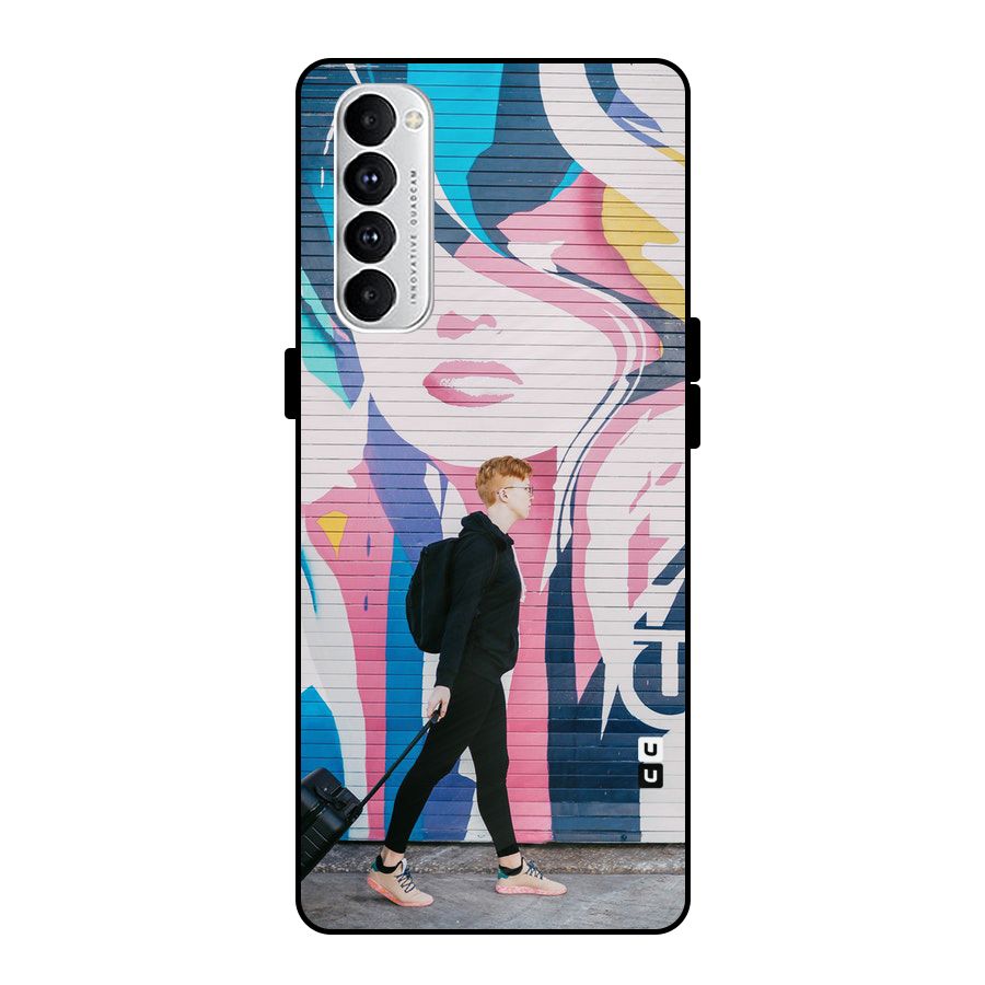 Backpacker Metal Back Case for Oppo Reno4 Pro