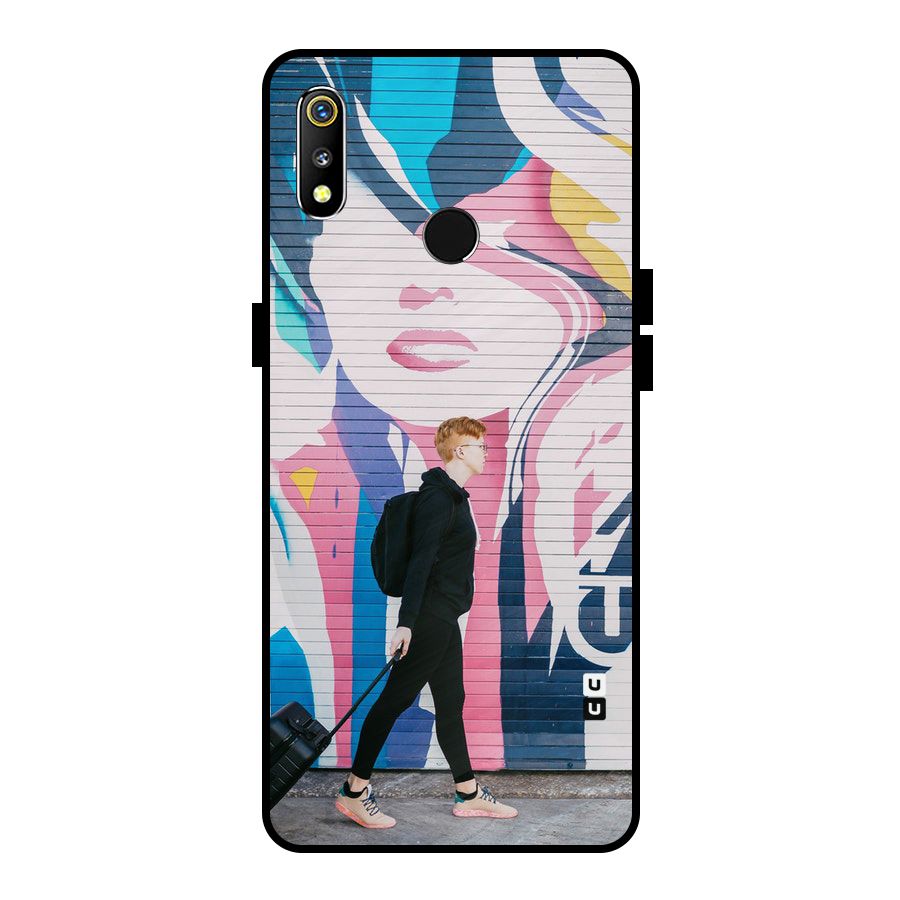 Backpacker Metal Back Case for Realme 3i