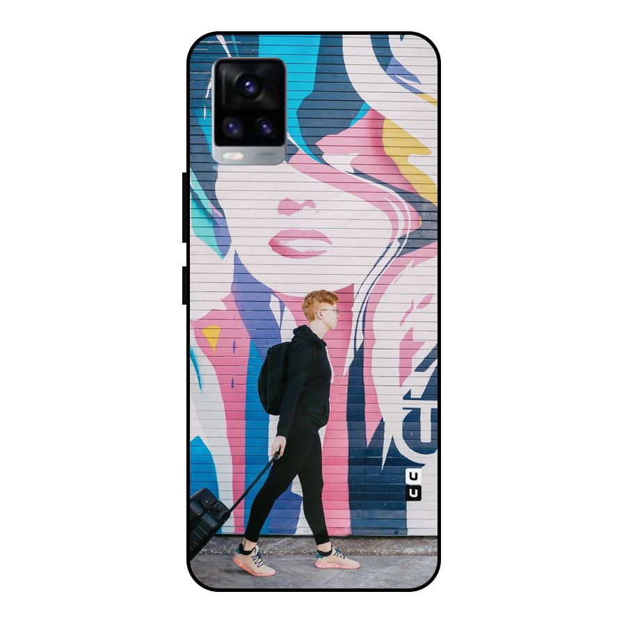 Backpacker Metal Back Case for Vivo V20 2021