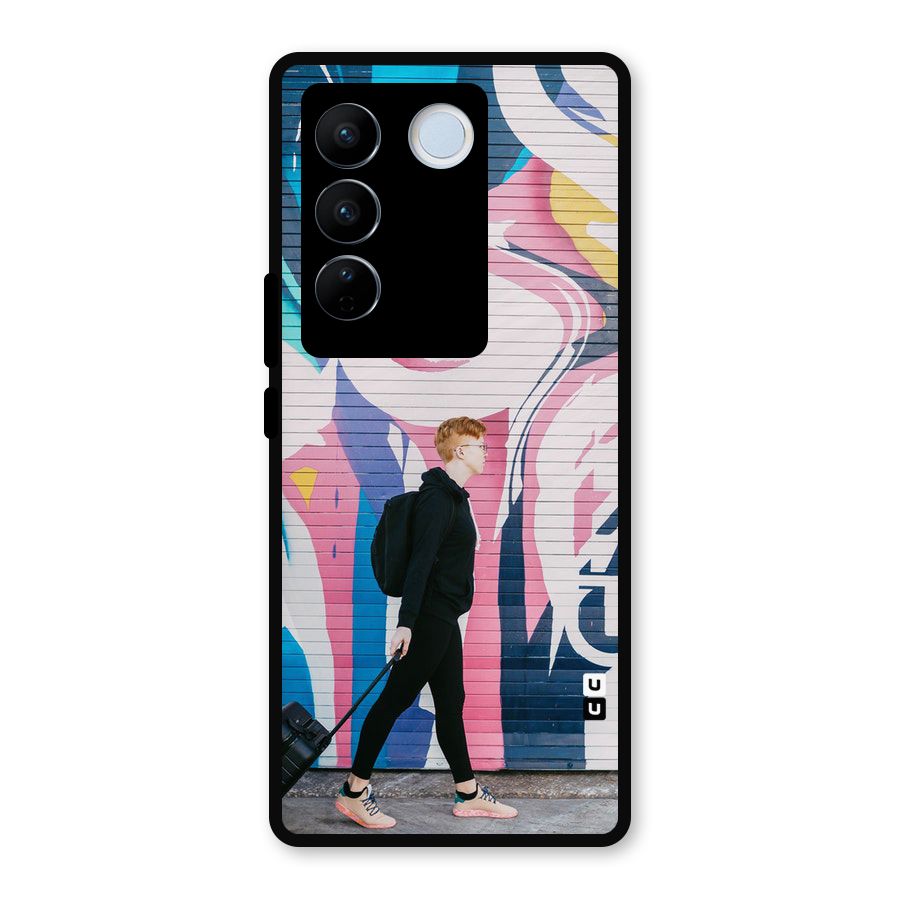 Backpacker Metal Back Case for Vivo V27 Pro