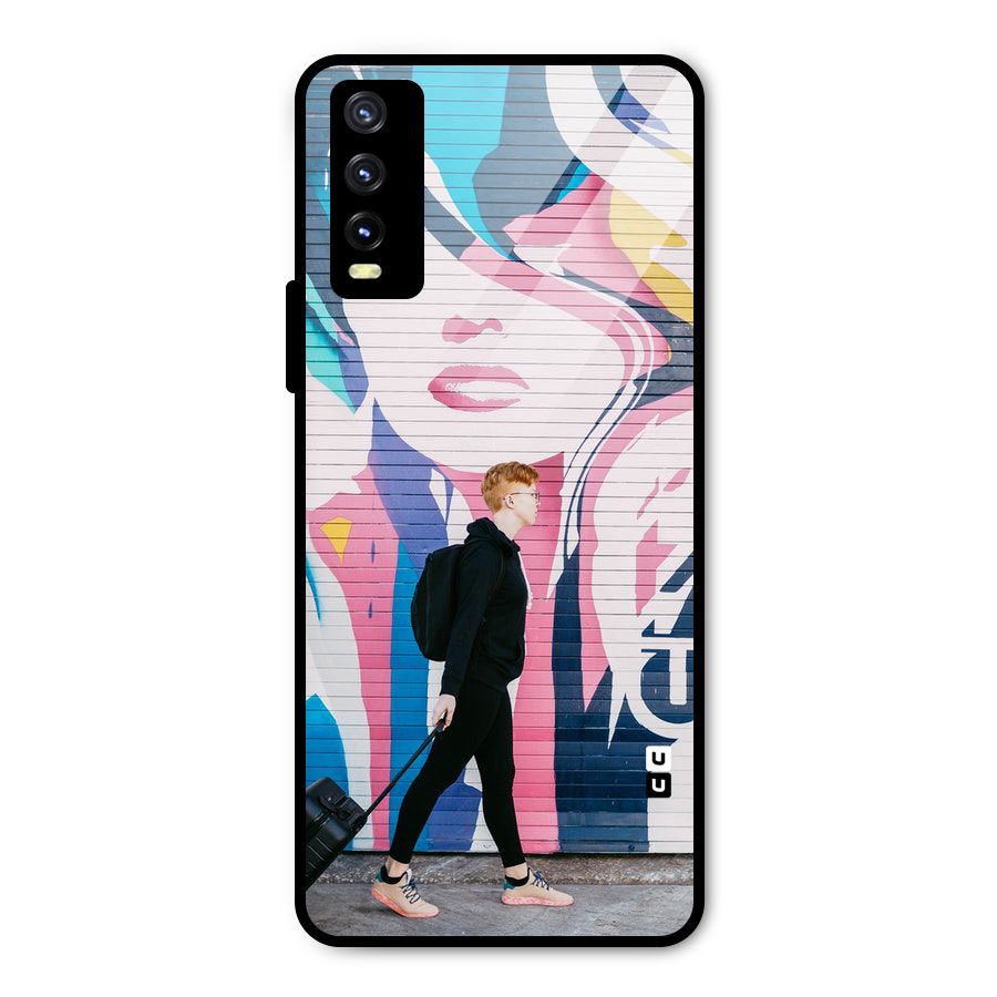 Backpacker Metal Back Case for Vivo Y20 2021