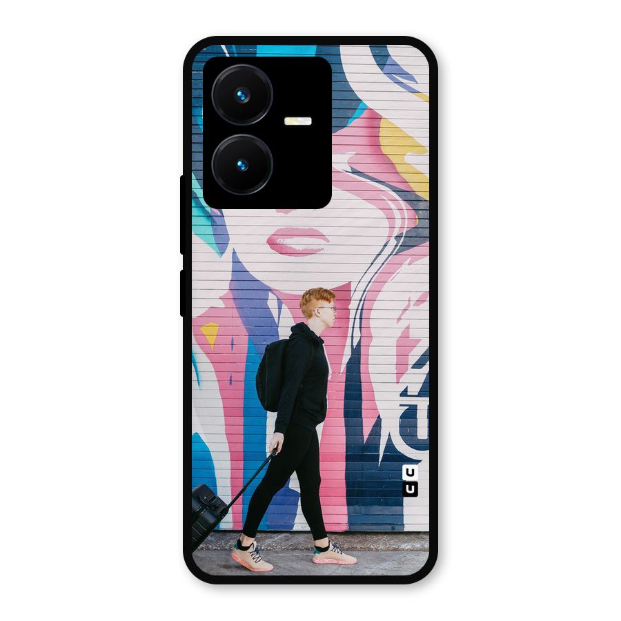 Backpacker Metal Back Case for Vivo Y22s