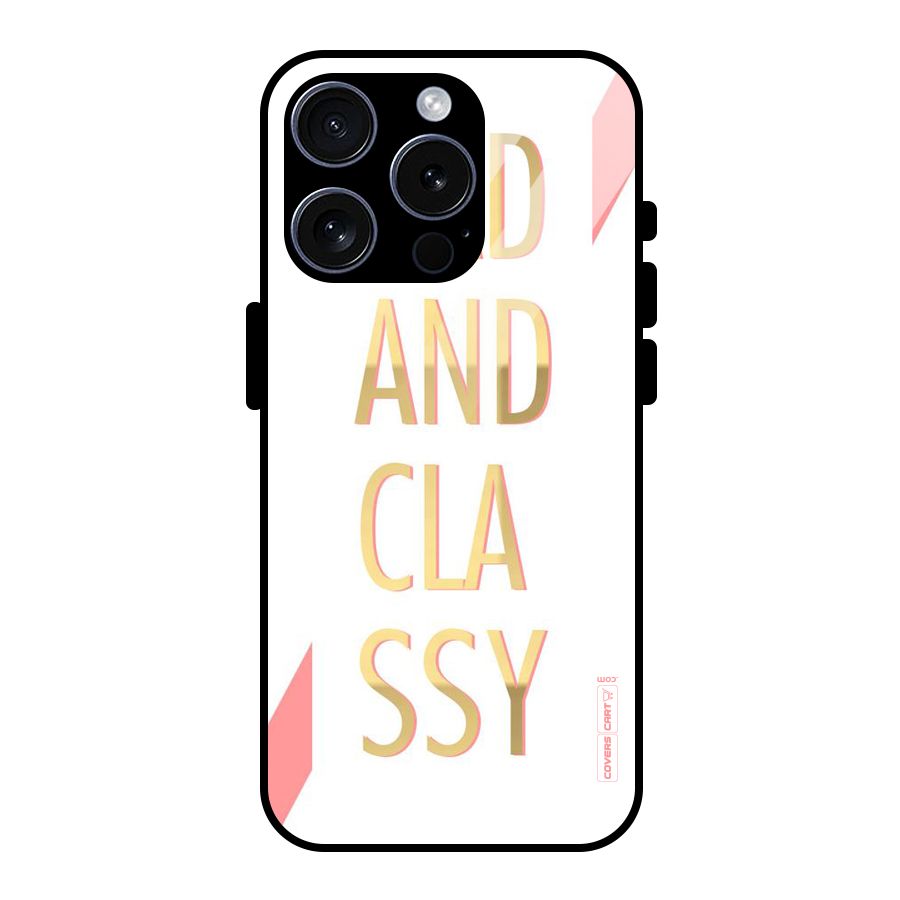 Bad And Classy Glass Back Case for iPhone 15 Pro