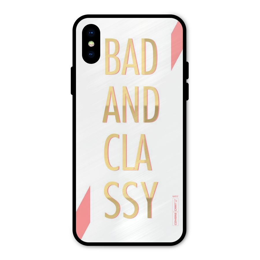 Bad And Classy Metal Back Case for iPhone XS