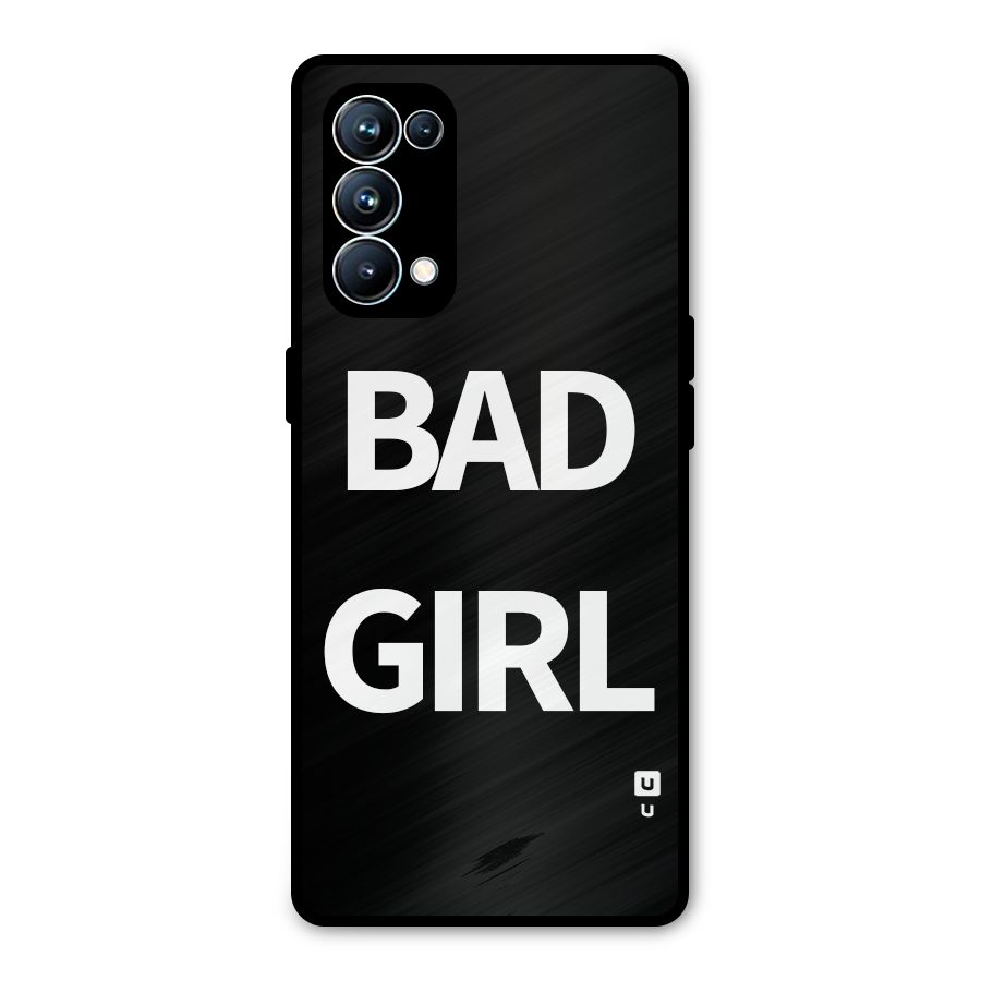 Bad Girl Attitude Metal Back Case for Oppo Reno5 Pro 5G
