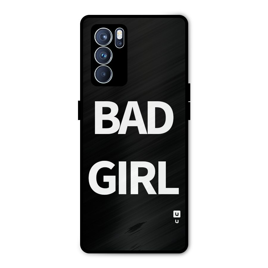 Bad Girl Attitude Metal Back Case for Oppo Reno6 Pro 5G