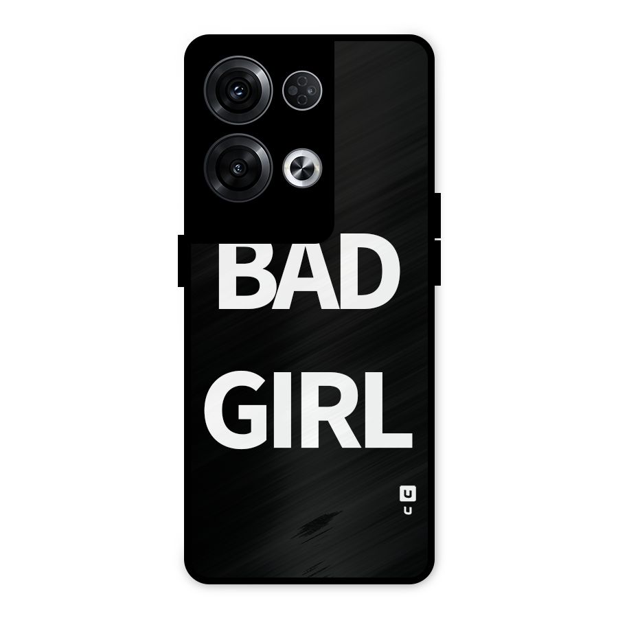 Bad Girl Attitude Metal Back Case for Oppo Reno8 Pro 5G