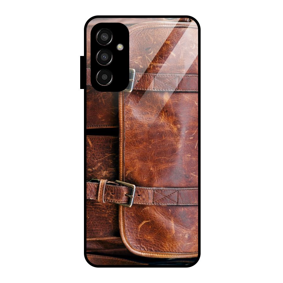 Bag Design (Printed) Glass Back Case for Galaxy F13