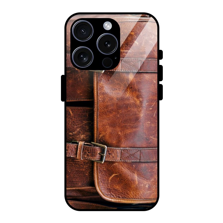 Bag Design (Printed) Glass Back Case for iPhone 15 Pro