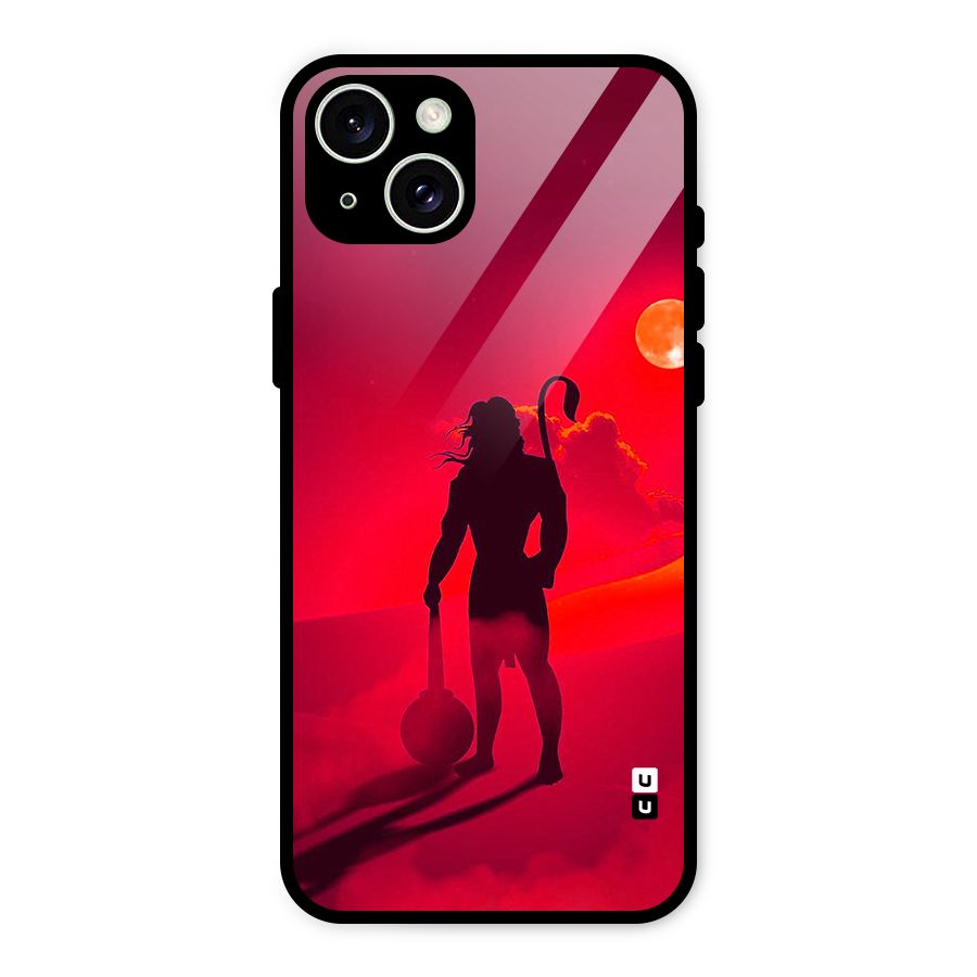 Bajrang Bali Glass Back Case for iPhone 15 Plus